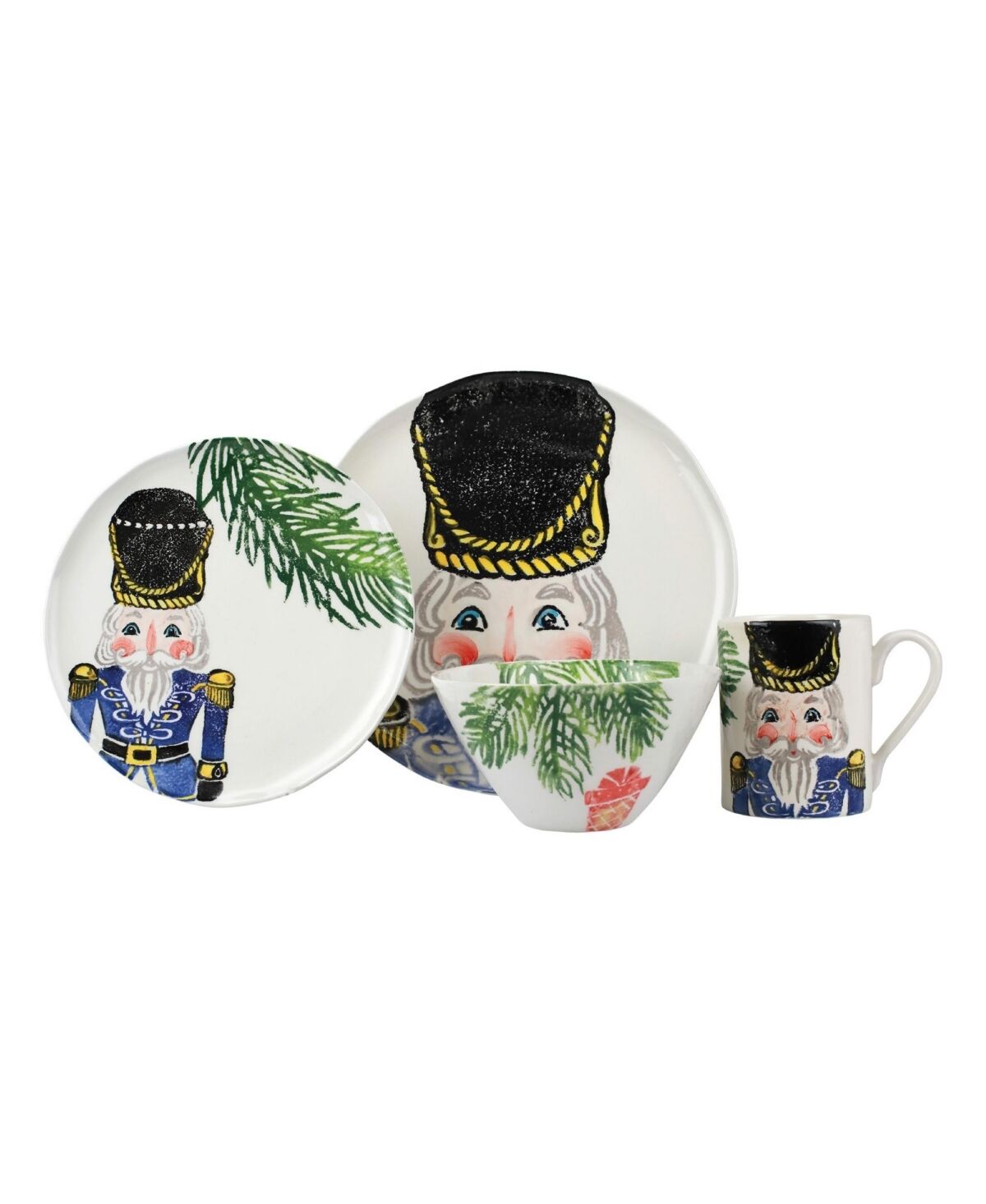 Vietri Nutcrackers 4-Piece Place Setting - Blue