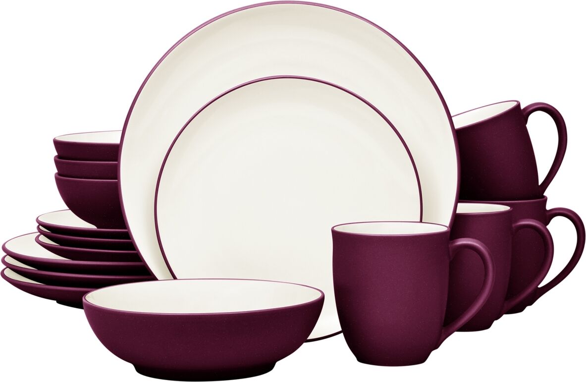 Noritake Colorwave Coupe 16-Pc. Dinnerware Set, Service for 4 - Burgundy