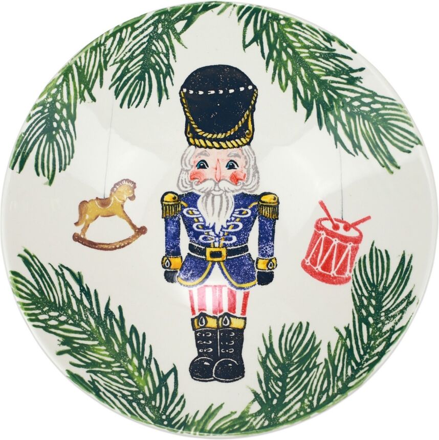 Vietri Nutcrackers Large Serving Bowl - Blue