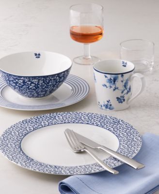 Oneida Laura Ashley Blueprint Dinnerware Lenox Tuscany Glassware Oneida Pearce Flatware