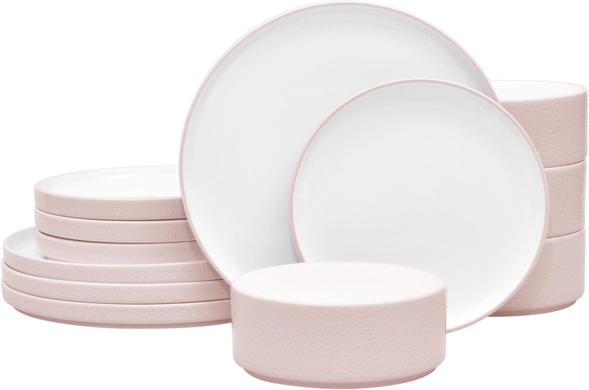 Noritake Colortex Stone 12-Pc. Dinnerware Set, Service for 4 - Blush