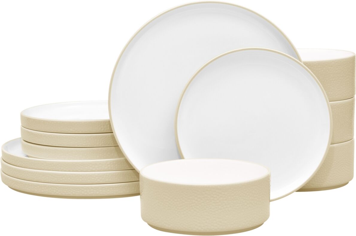 Noritake Colortex Stone 12-Pc. Dinnerware Set, Service for 4 - Ivory