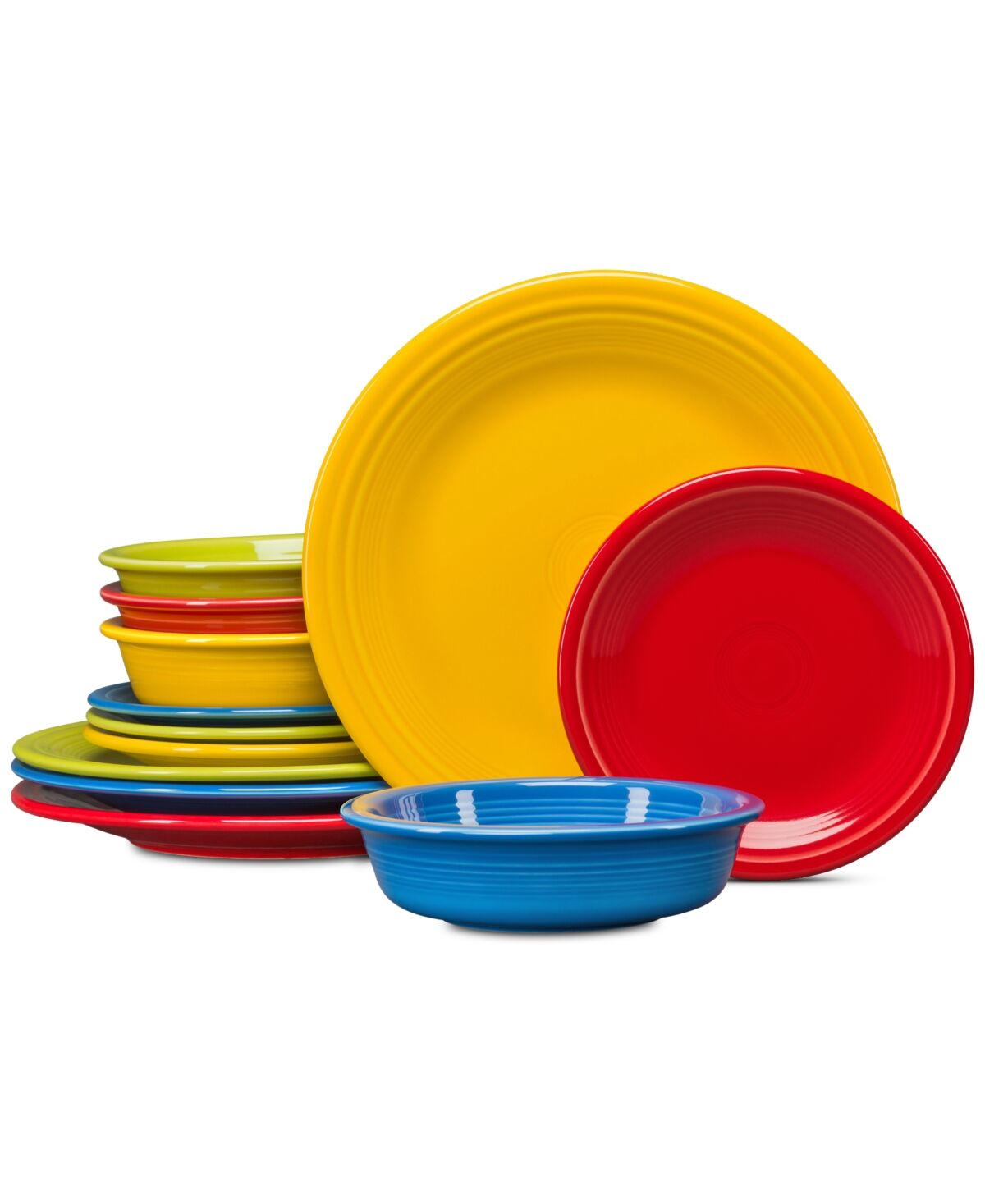 Fiesta Bright Colors 12-Pc. Classic Dinnerware Set, Service for 4 - Bright Colors
