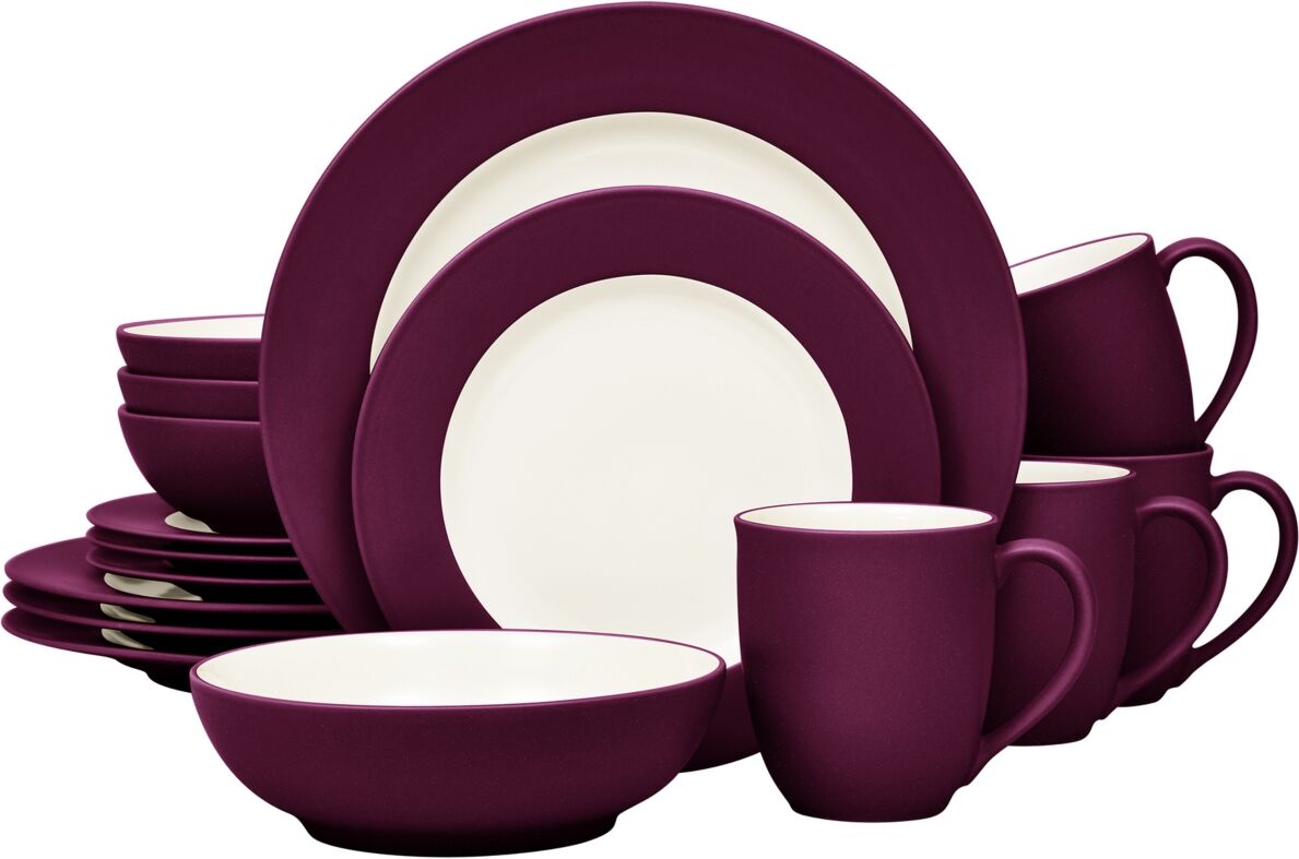 Noritake Colorwave Rim 16-Pc. Dinnerware Set, Service for 4 - Burgundy