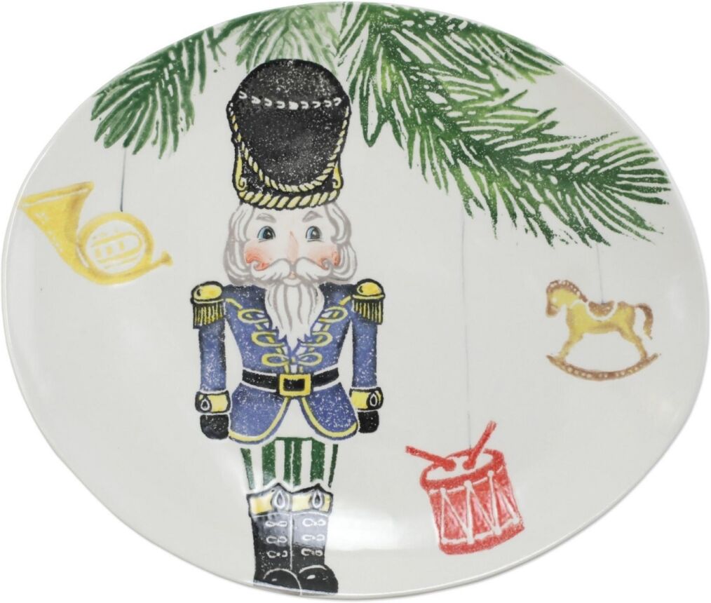 Vietri Nutcrackers Narrow Rectangular Platter - Handpainted