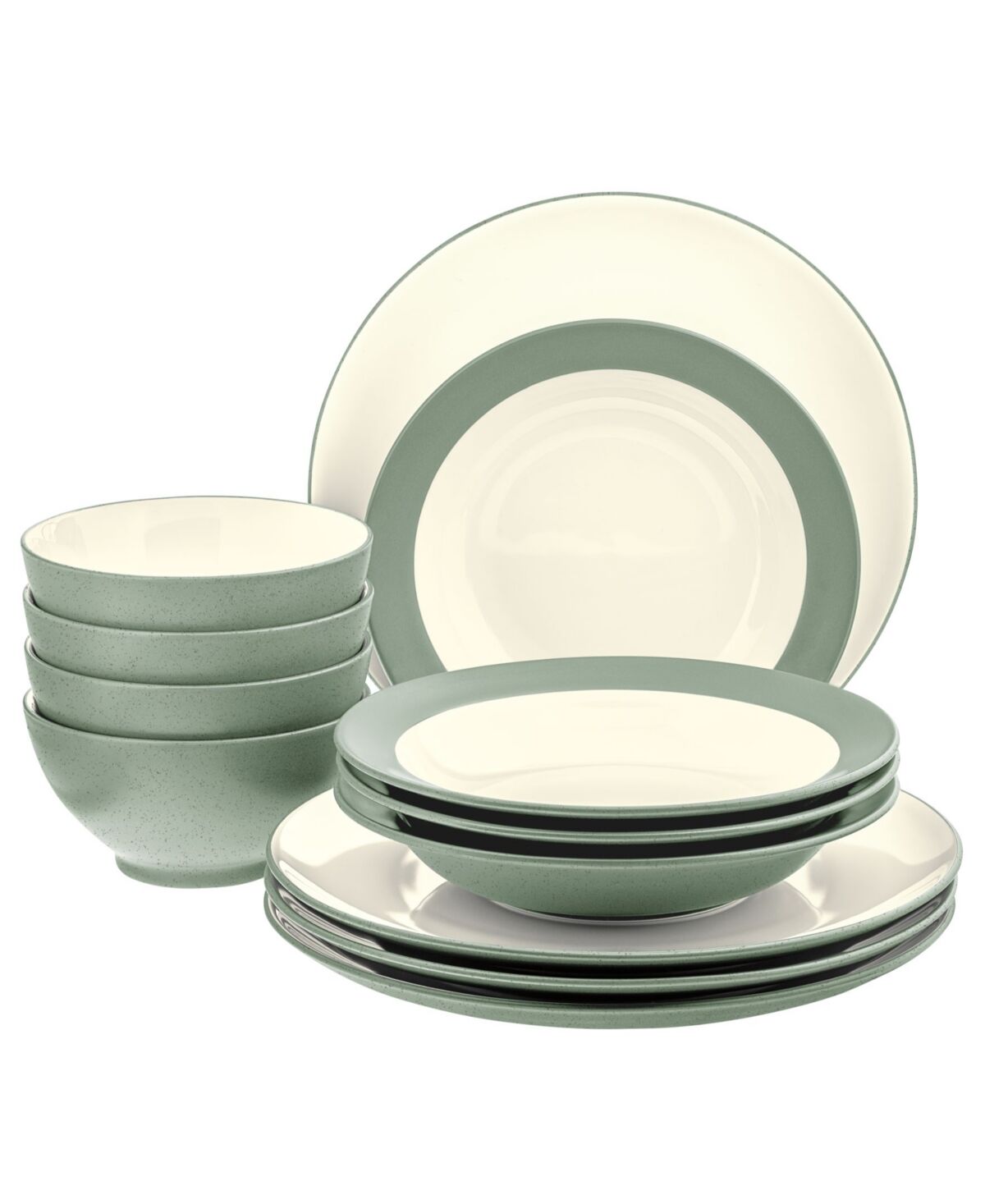 Noritake Colorwave Coupe 12-Piece Dinnerware Set, Service for 4, Created for Macy's - Green