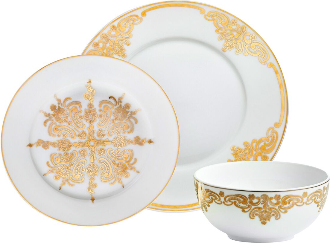 Godinger Baroque 12-pc Dinnerware Set, Service for 4 - Gold