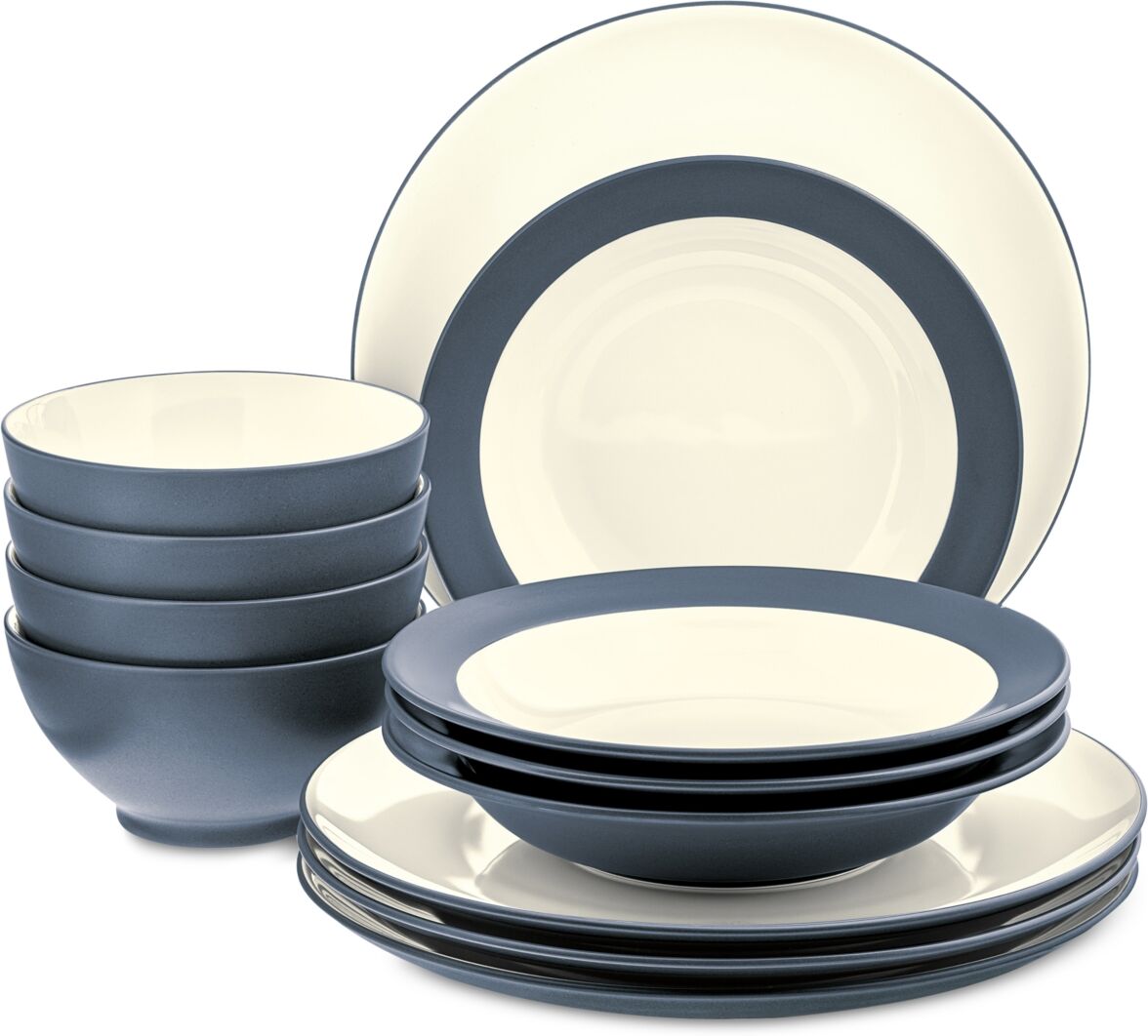 Noritake Colorwave Coupe 12-Piece Dinnerware Set, Service for 4, Created for Macy's - Blue