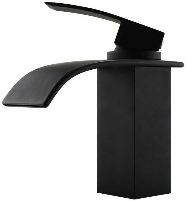 Unbranded Polly Nero Square Matte Black Basin Mixer