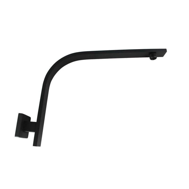 Unbranded Luxury Square Matte Black Wall Mounted Gooseneck Shower Arm