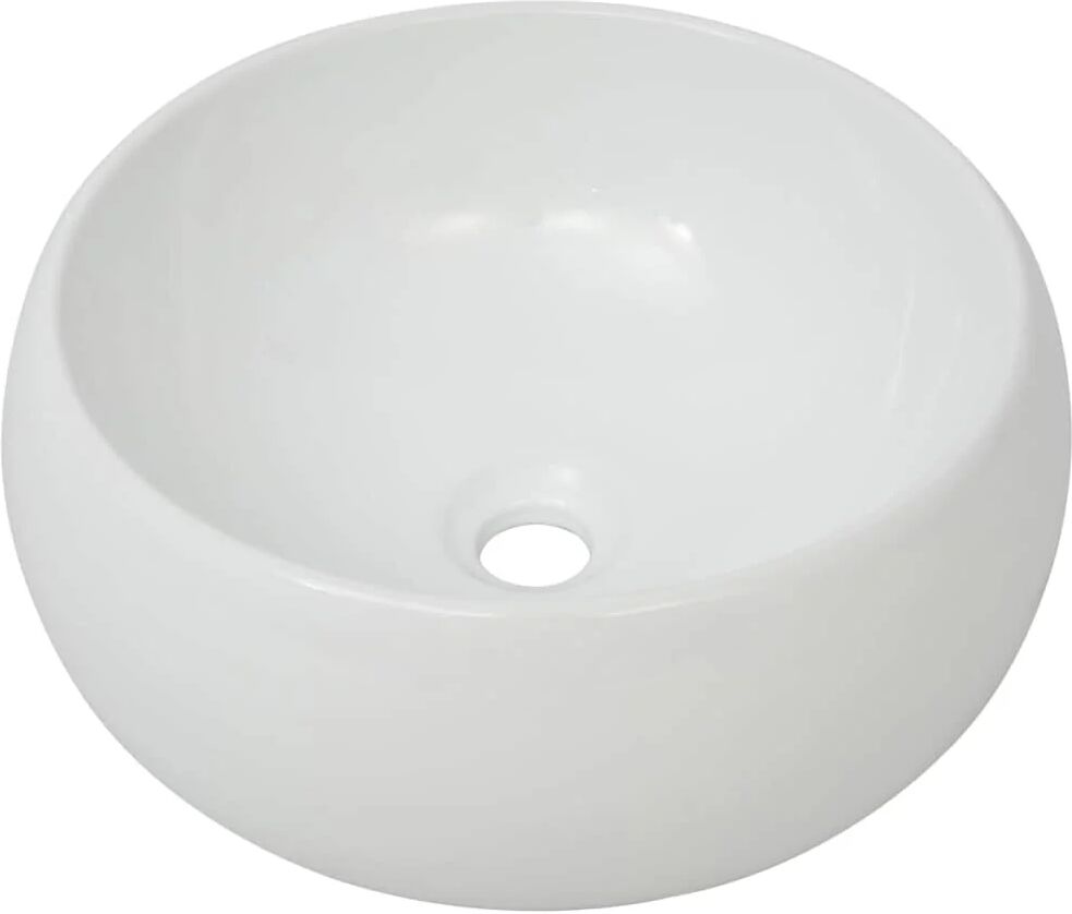 Unbranded Basin Round Ceramic White 40 x 16 Cm