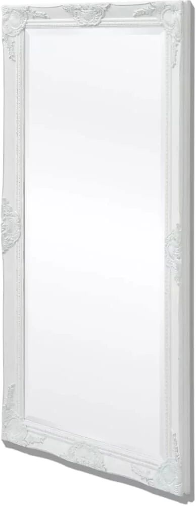 Unbranded Wall Mirror Baroque Style 120 x 60 Cm White