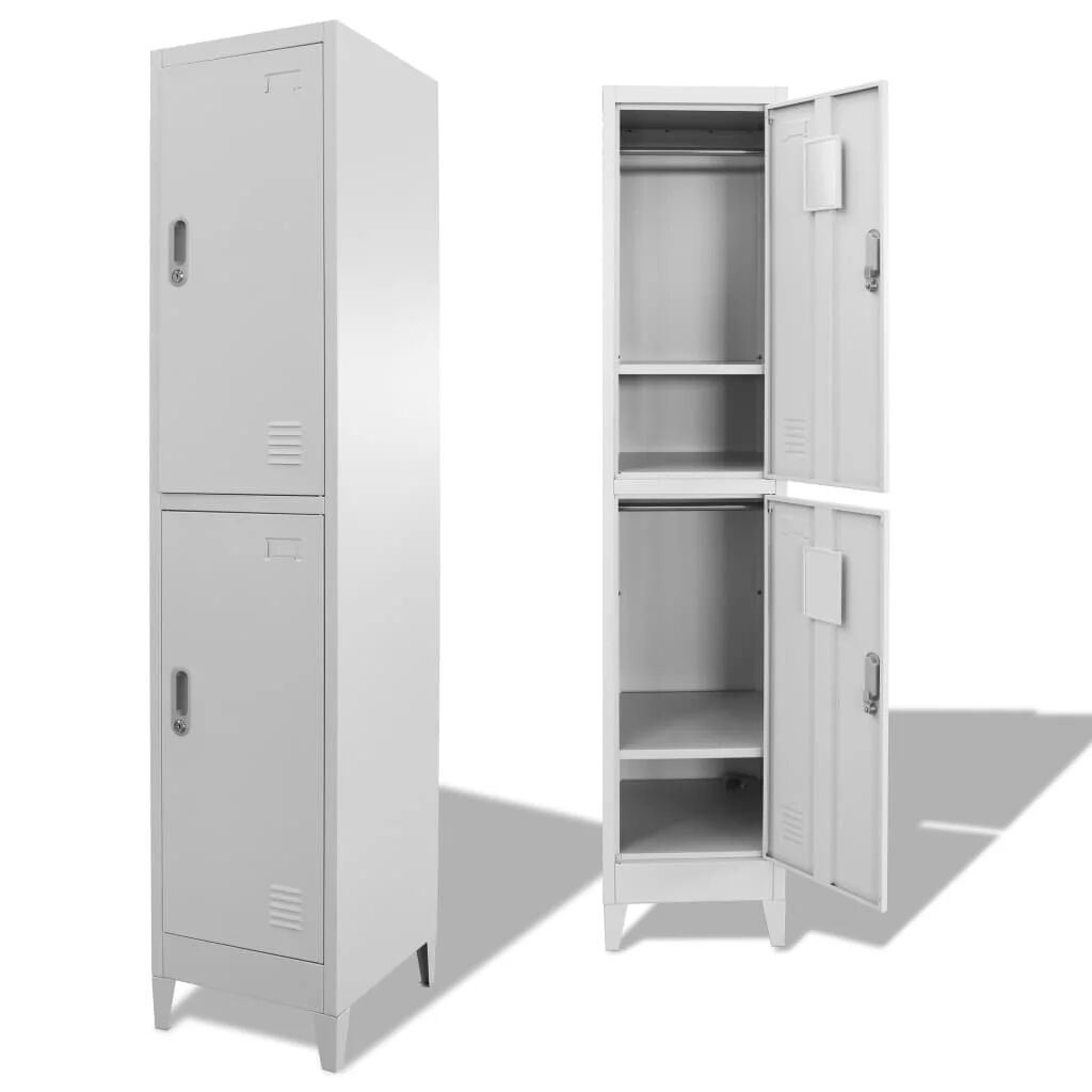 Unbranded Locker Cabinet With 2 Compartments 38 x 45 x 180 Cm