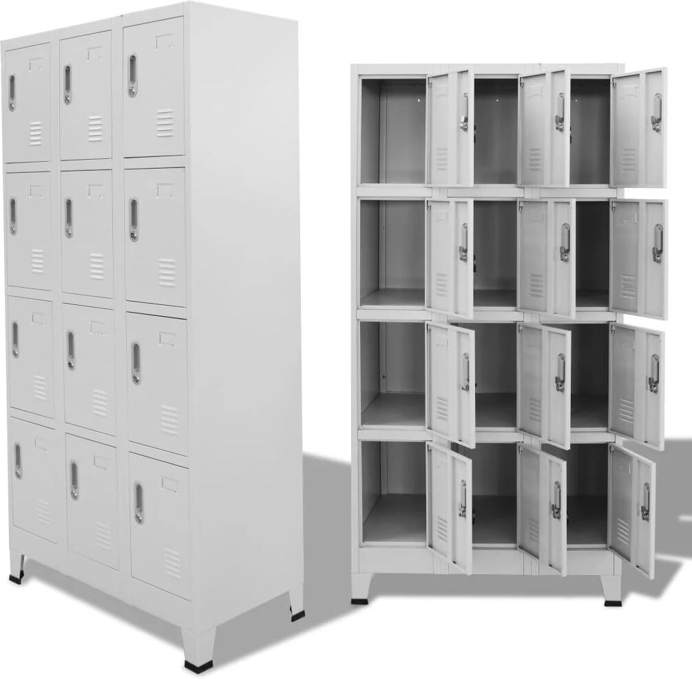 Unbranded Locker Cabinet With 12 Compartments 90 x 45 x 180 Cm