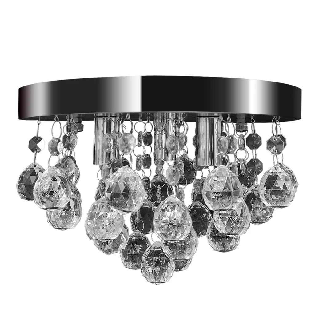 Unbranded Pendant Ceiling Lamp Crystal Design Chandelier Chrome