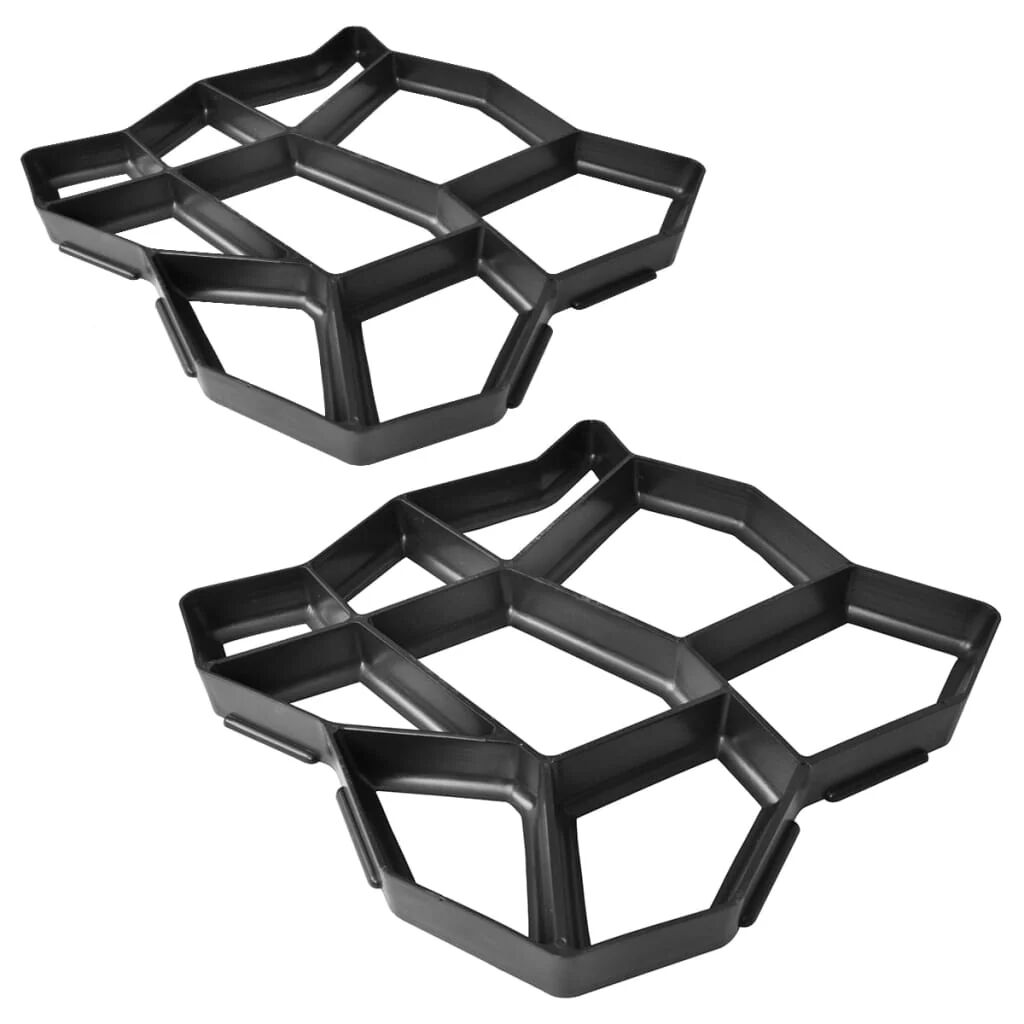 Unbranded Pavement Mold For The Garden 42 x 42 x 4 Cm Set 2 Pcs