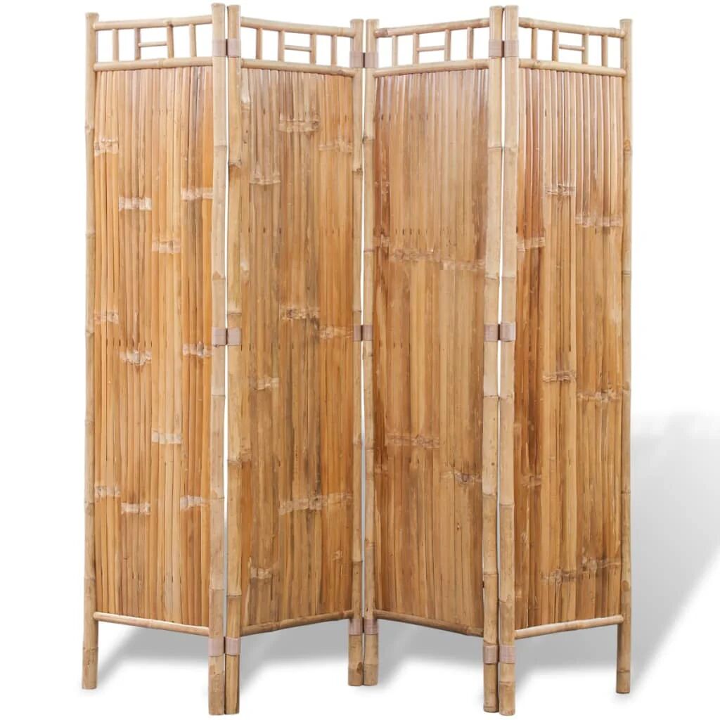 Unbranded 4-Panel Bamboo Room Divider