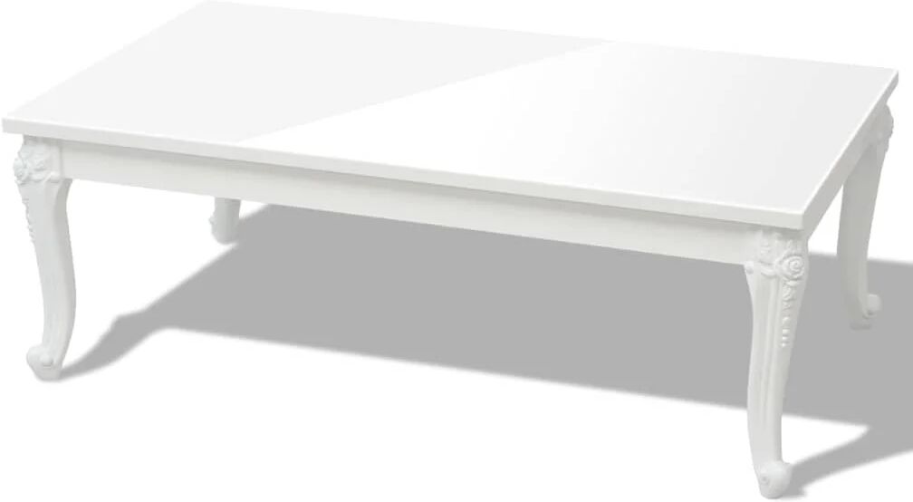 Unbranded Coffee Table 120 x 70 x 42 Cm High Gloss White