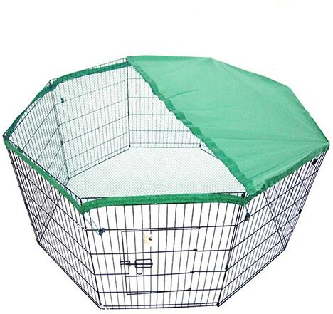 Paw Mate 8 Panel Foldable Pet Playpen 42" w/ Cover - GREEN