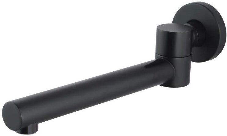 Unbranded Euro Nero Round Matte Black Bathtub/Basin Swivel Spout