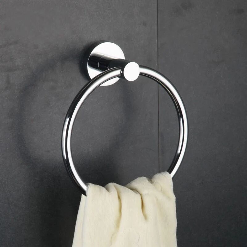 Unbranded Euro Round Hand Towel Holder Stainless Steel 304 Wall Mounted