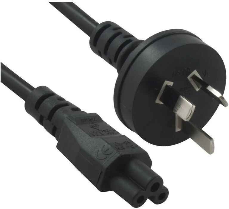 8Ware Power Cable from 3-Pin AU Male to IEC C5 Female plug in 2m