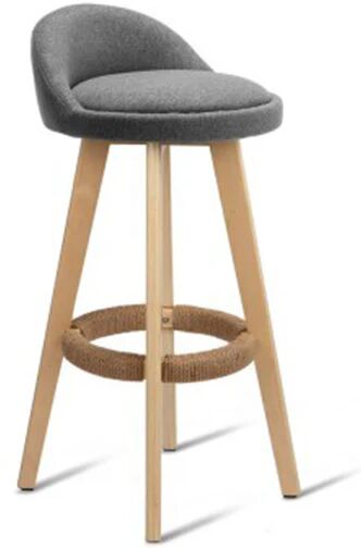 Artiss Grey Fabric Bar Stools - Set of 2