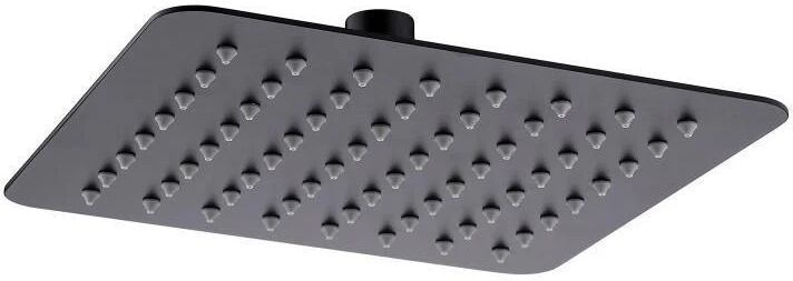 Unbranded Super-slim Square Matte Black Rainfall Shower Head 200mm