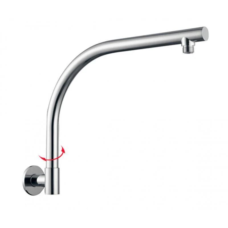 Unbranded Swivel Round Chrome Wall Mounted Shower Arm