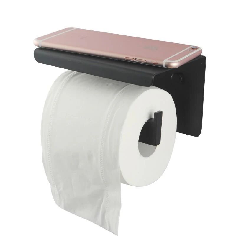 Unbranded Gama Nero Black Toilet Paper Holder