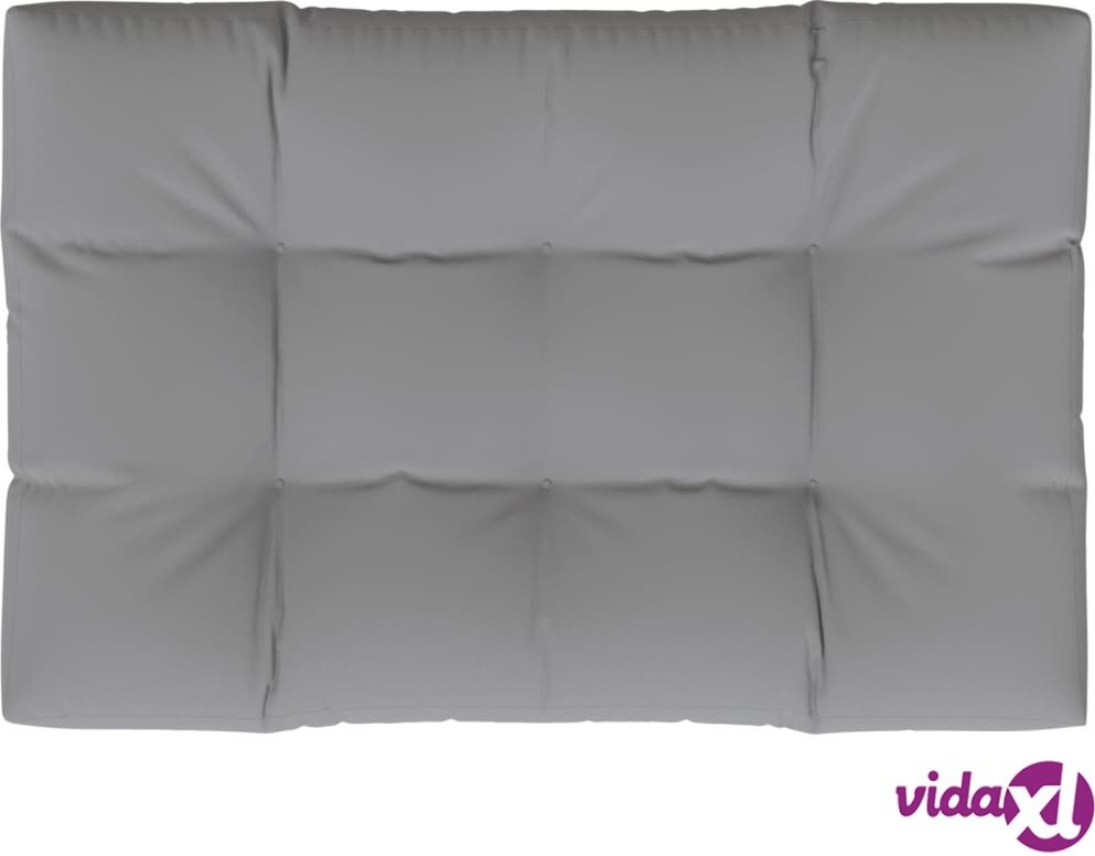 vidaXL Grey Upholstered Seat Cushion 120 x 80 x 10 cm