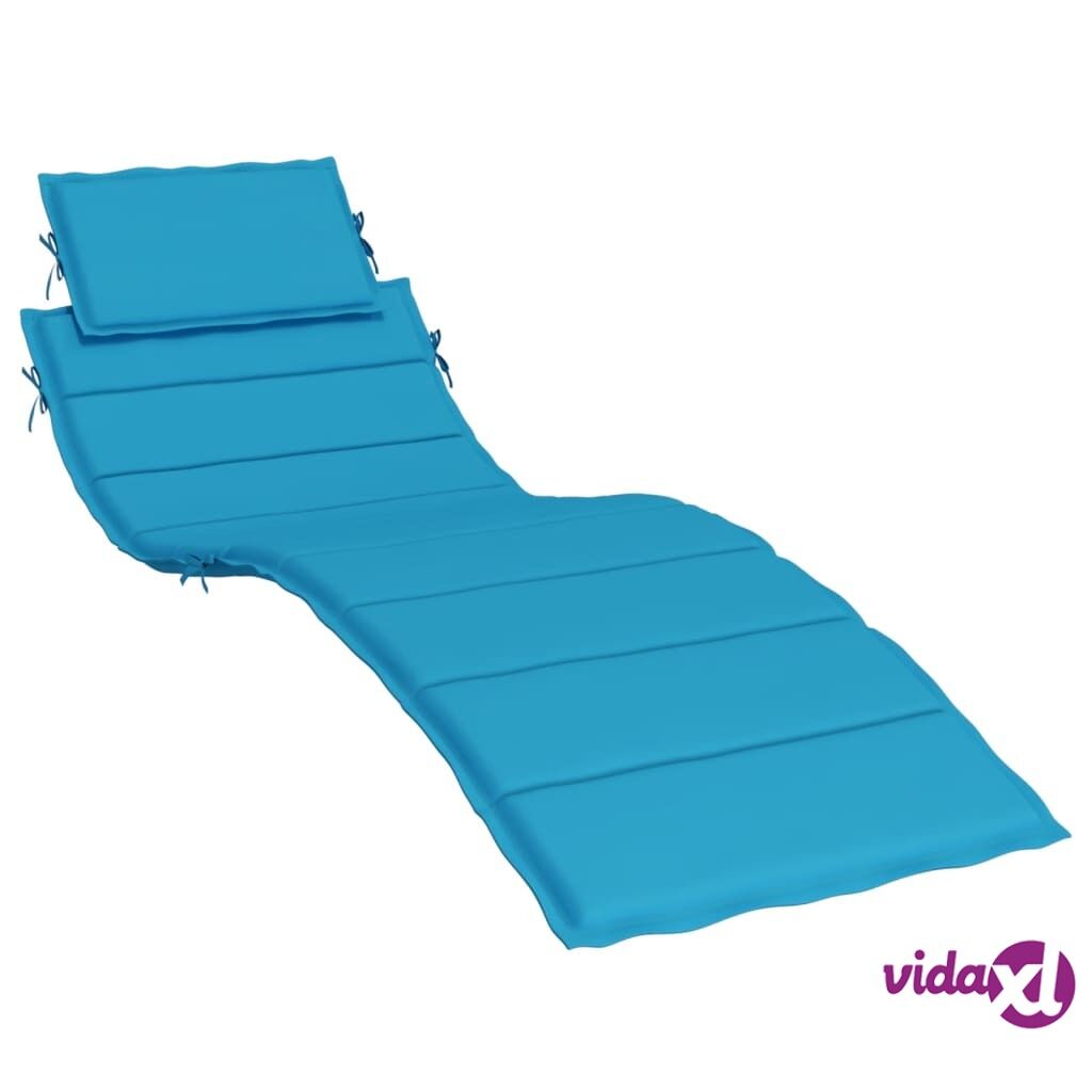 vidaXL Sun Lounger Cushion Blue 186x58x3 cm