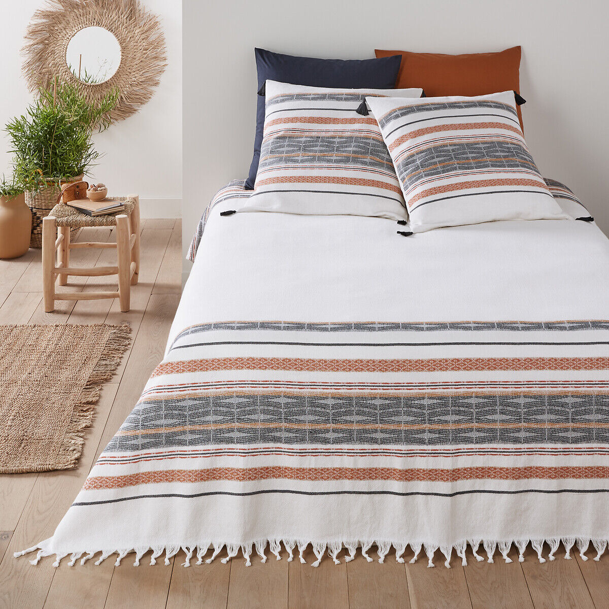 LA REDOUTE INTERIEURS Dessus de lit coton jacquard, Izama