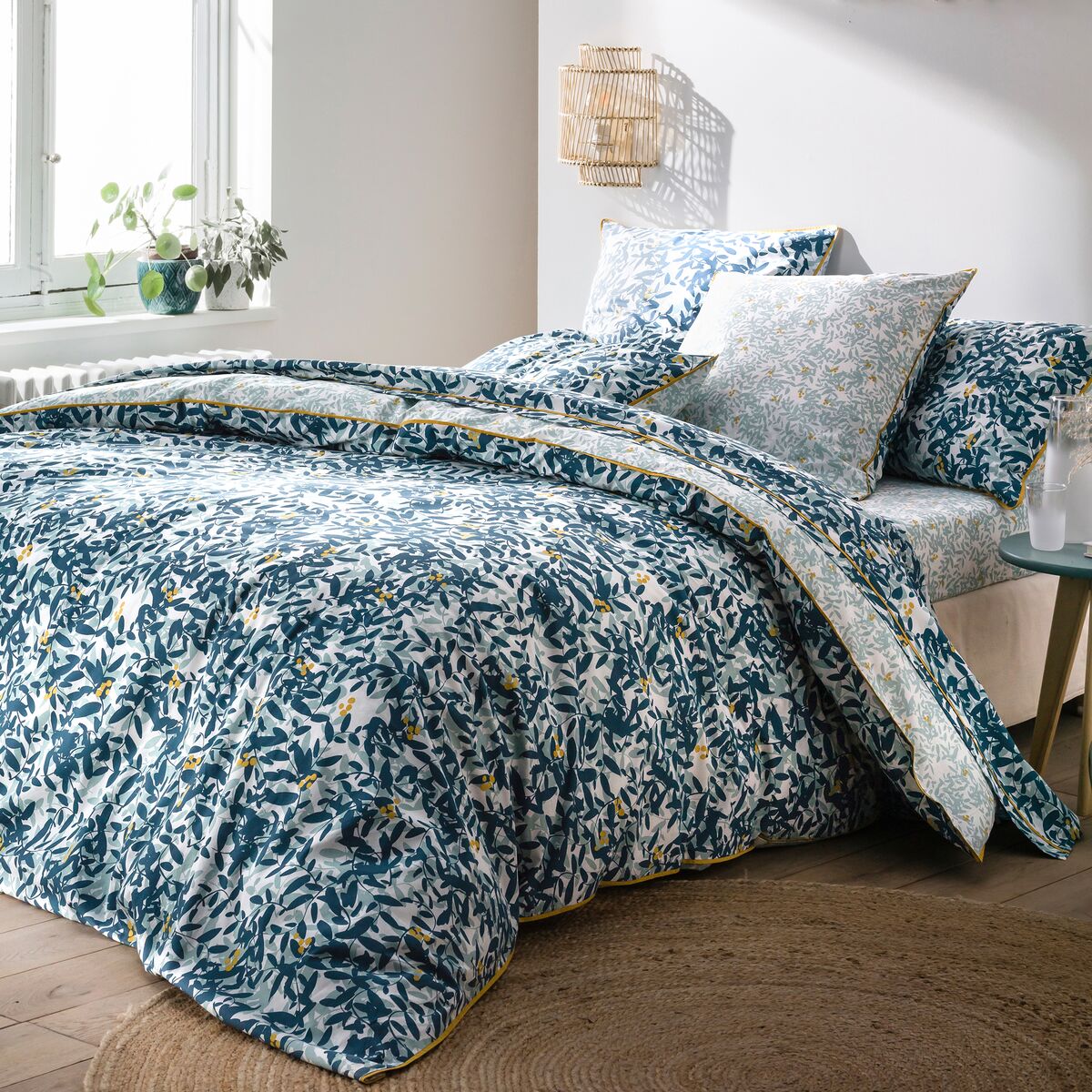 LA REDOUTE INTERIEURS Housse de couette percale de coton, Foliage