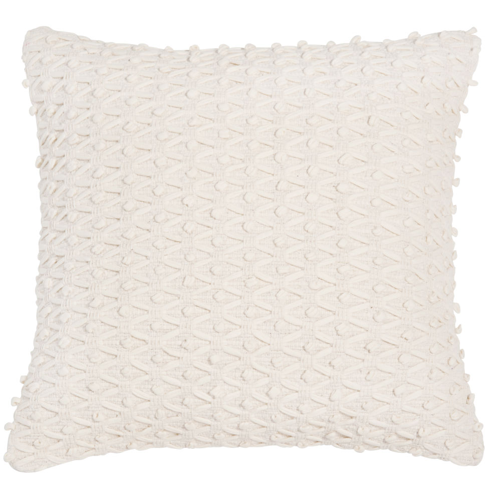 Maisons du Monde Coussin en coton ivoire 45x45