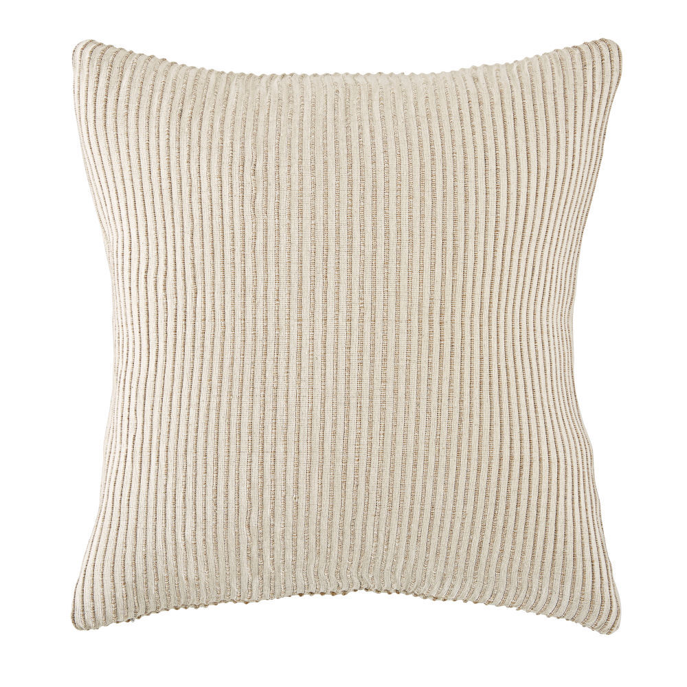 Maisons du Monde Coussin en jute et coton écrus, lurex doré 45x45