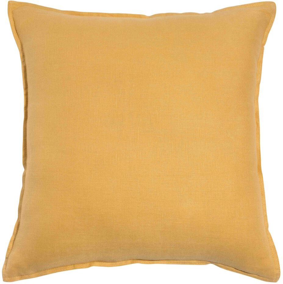 Maisons du Monde Coussin en lin lavé jaune 45x45