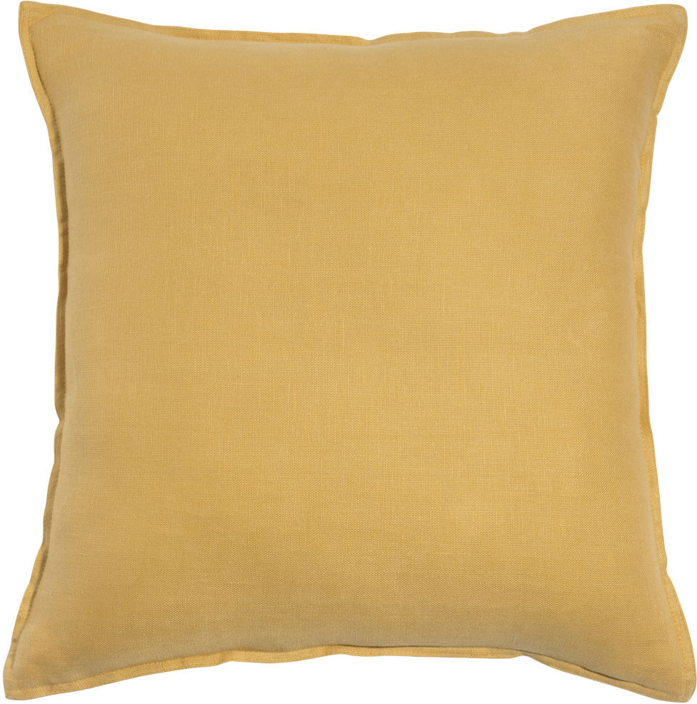 Maisons du Monde Coussin en lin lavé jaune 60x60