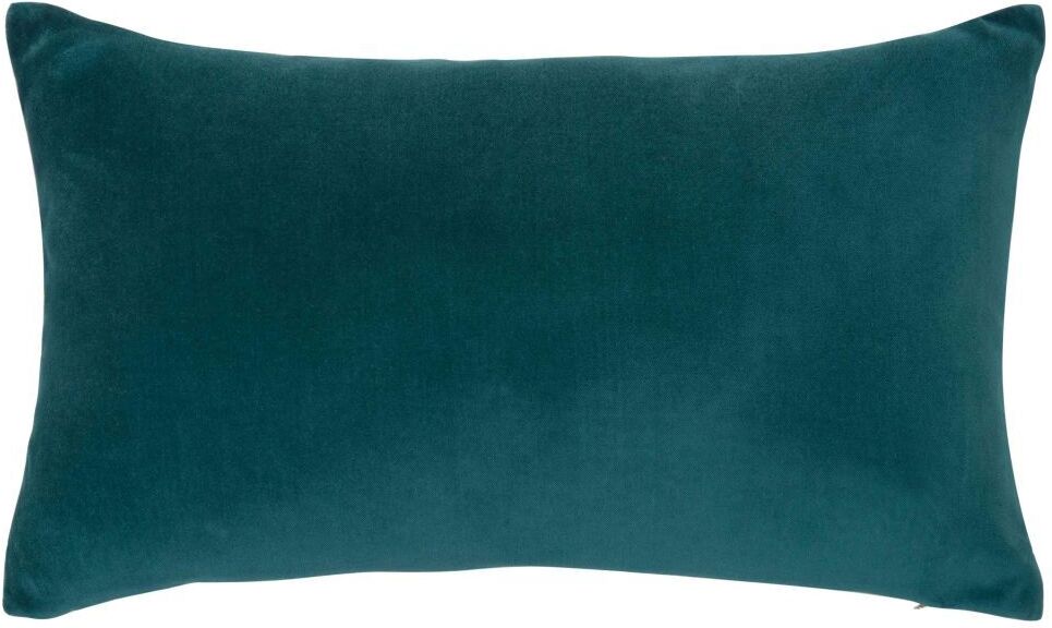 Maisons du Monde Coussin en velours bleu canard 30x50