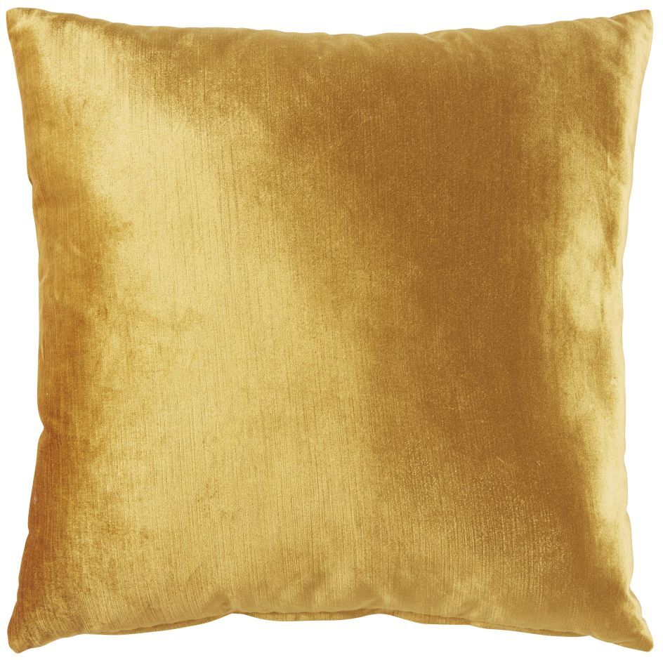 Maisons du Monde Coussin en velours jaune moutarde 45x45