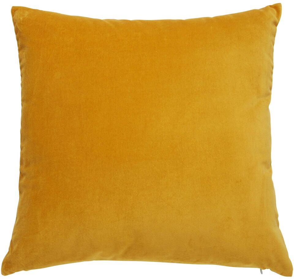 Maisons du Monde Coussin en velours jaune moutarde 45x45cm