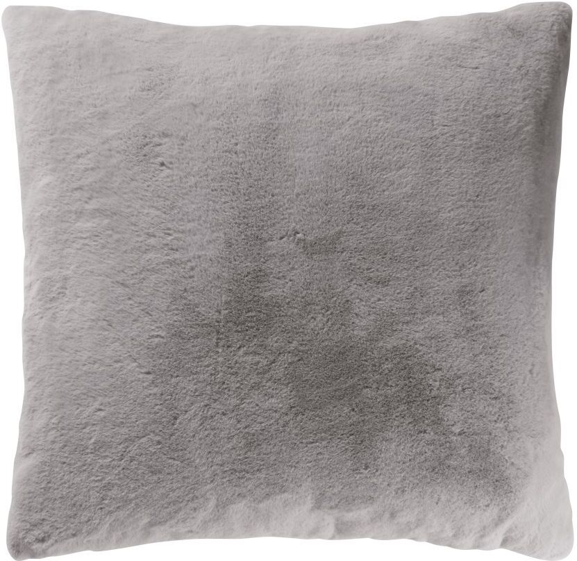 Maisons du Monde Coussin imitation fourrure grise 60x60