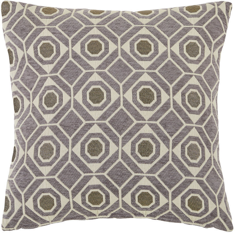 Maisons du Monde Coussin motifs graphiques gris et fils dorés 45x45