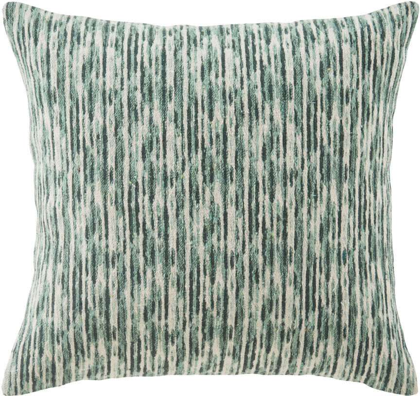 Maisons du Monde Coussin tissé vert et écru 45x45