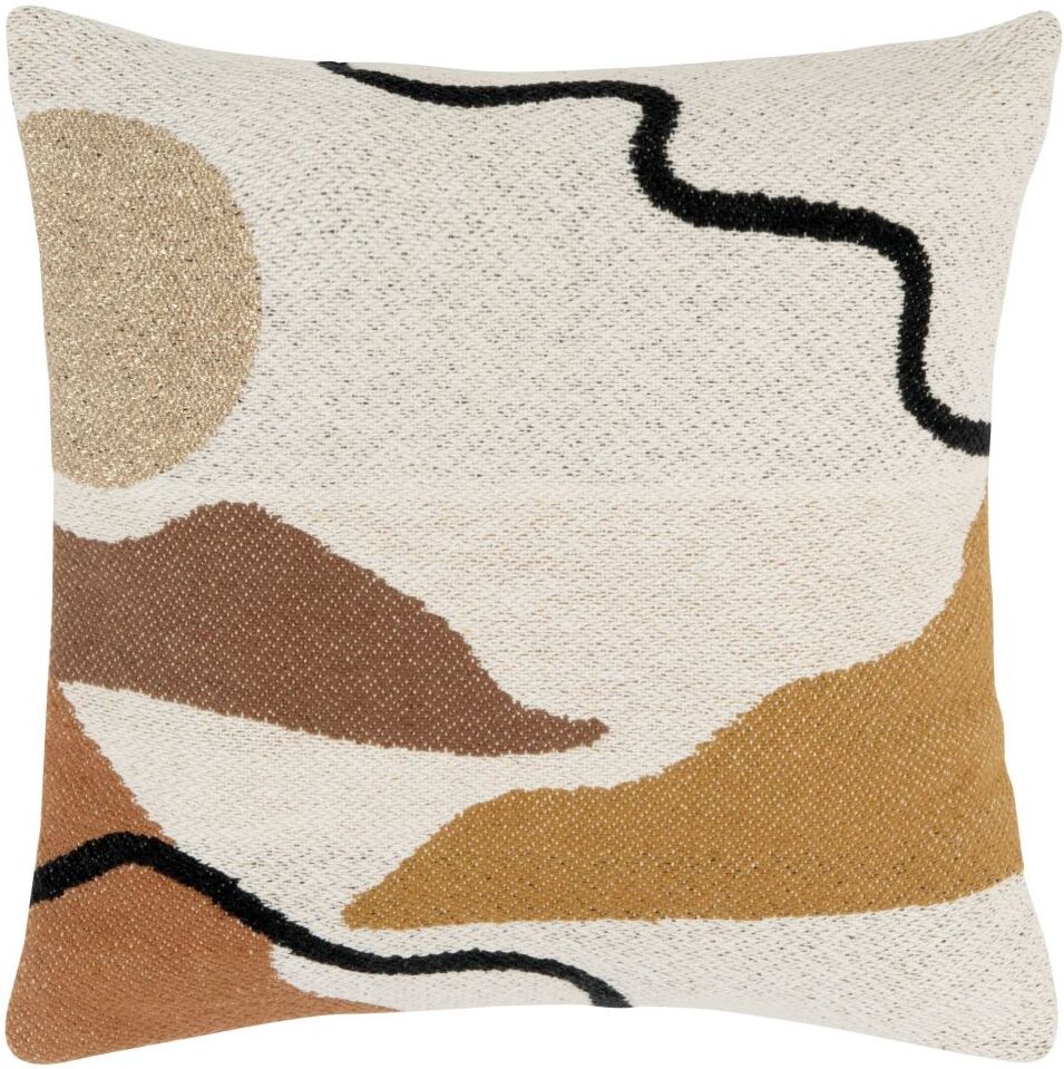 Maisons du Monde Housse de coussin en coton tissé jacquard motifs brodés multicolores 40x40