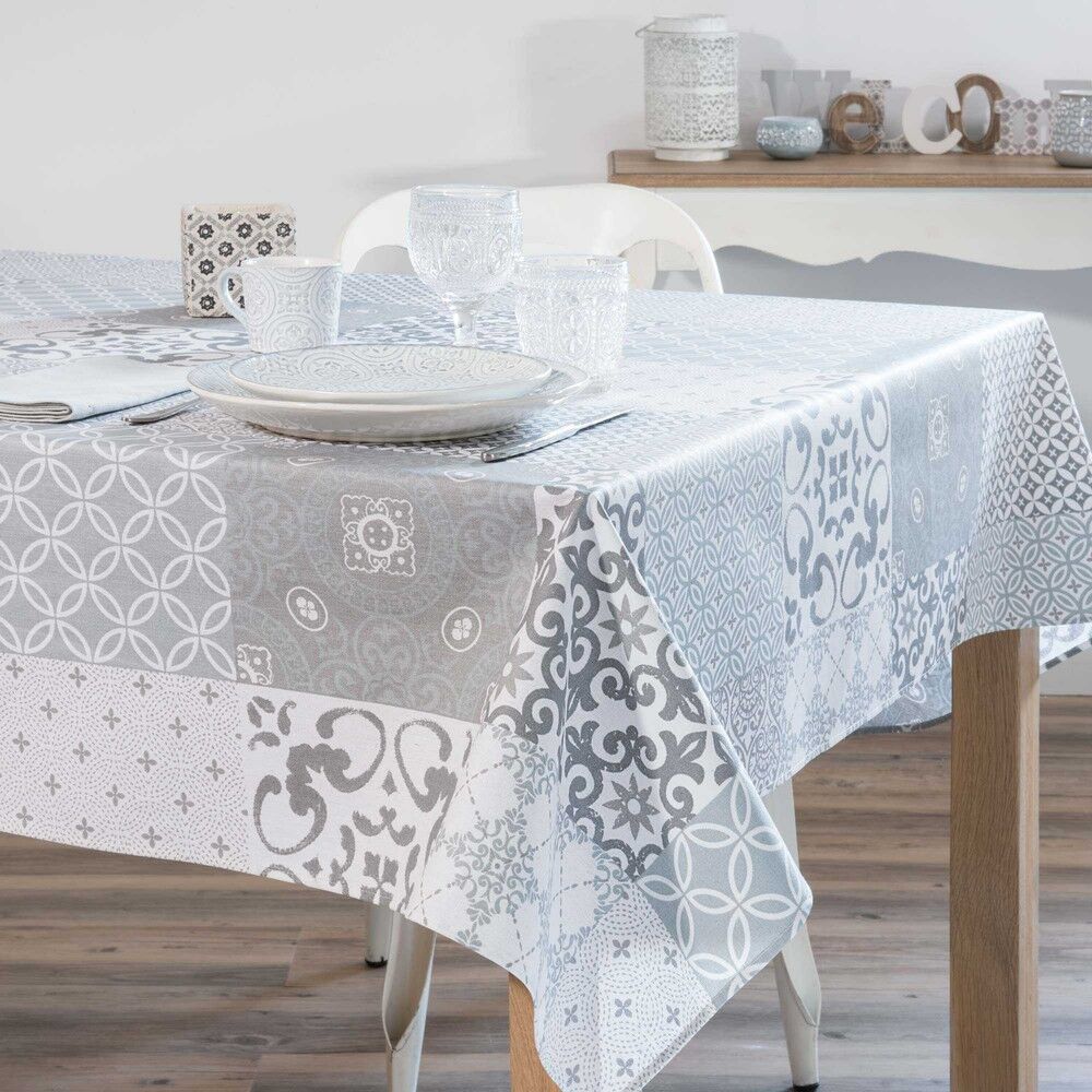 Maisons du Monde Nappe enduite grise 170 x 310 cm