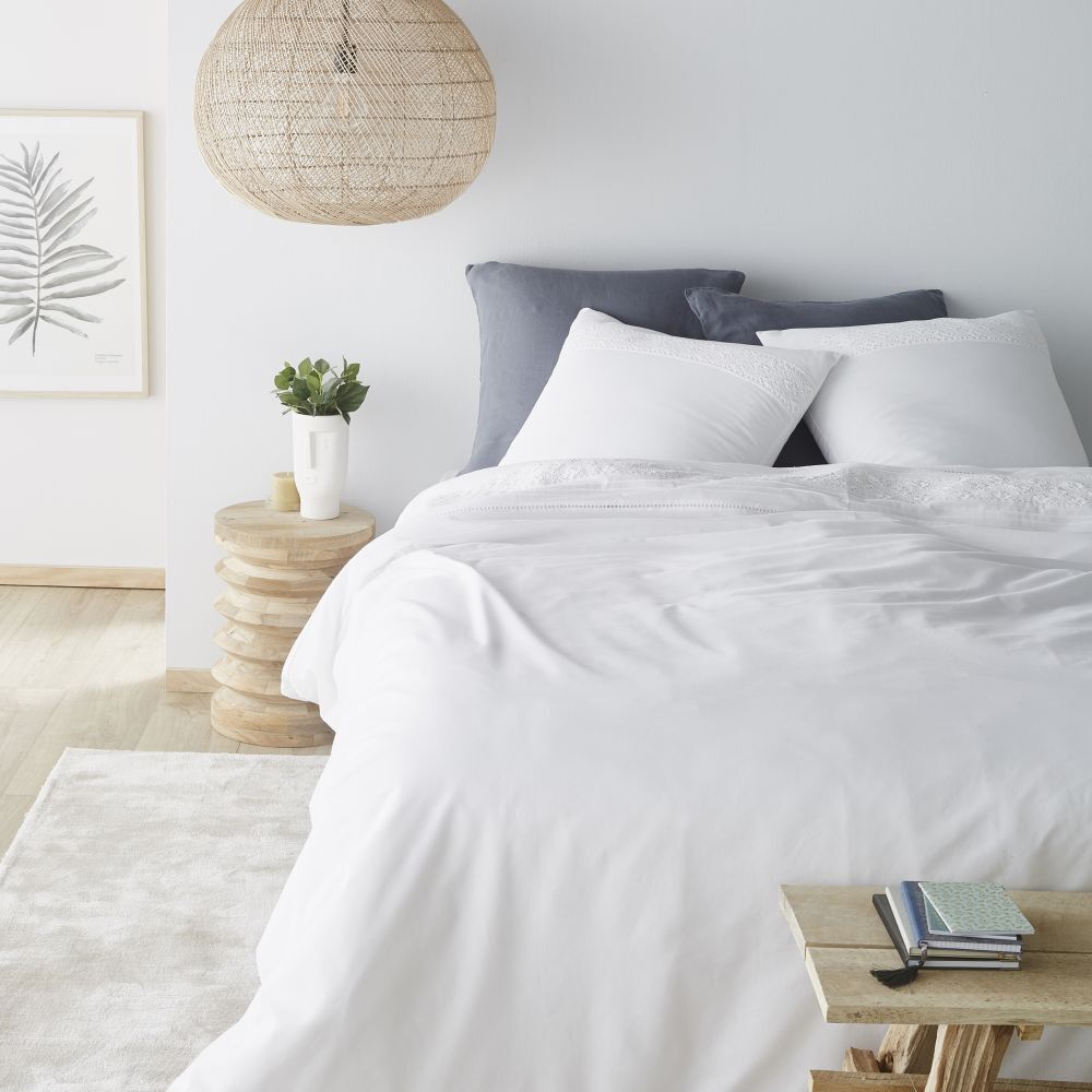 Maisons du Monde Parure de lit en coton blanc 220x240, OEKO-TEX®