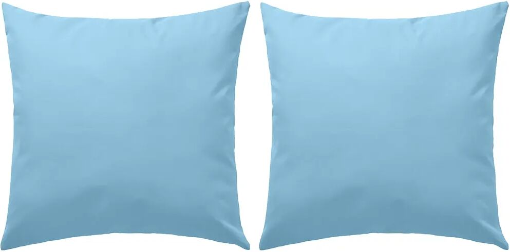 vidaXL Oreiller d'extérieur 2 pcs 45 x 45 cm Bleu clair