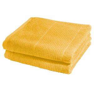 fleuresse Handtücher »2828«, (2 St.), hochwertig und unifarben gelb
