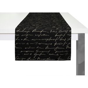 Adam Tischläufer »Scribble«, nachhaltig aus Bio-Baumwolle,Made in Germany schwarz/natur  B/L: 50 cm x 150 cm